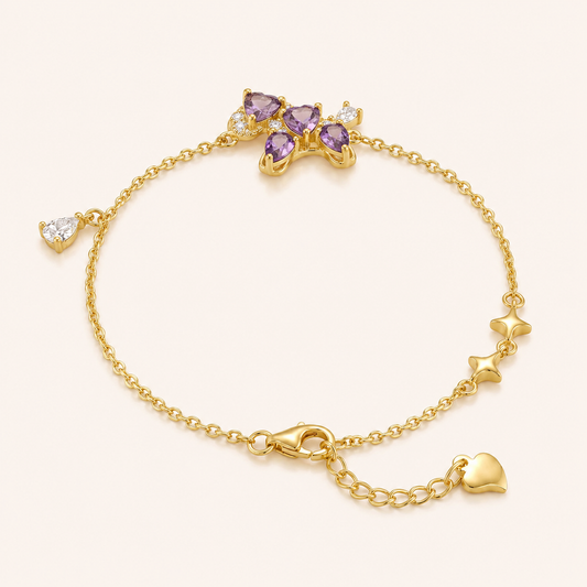 Blooming Energy Peridot & Amethyst Bracelet