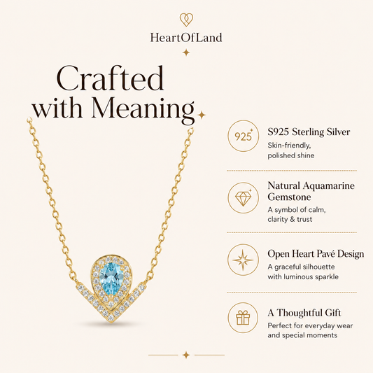 Radiant Dewdrop Blue Topaz & Garnet Necklace