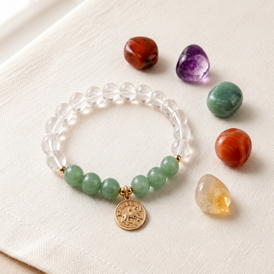 HEART OF LAND Aries Zodiac Crystal Bracelet
