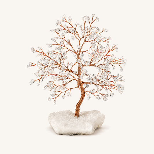HEART OF LAND Clear Intention - Clear Quartz April Birthday Tree