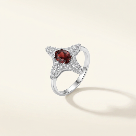 Starlit Wish Gemstone Silver Ring