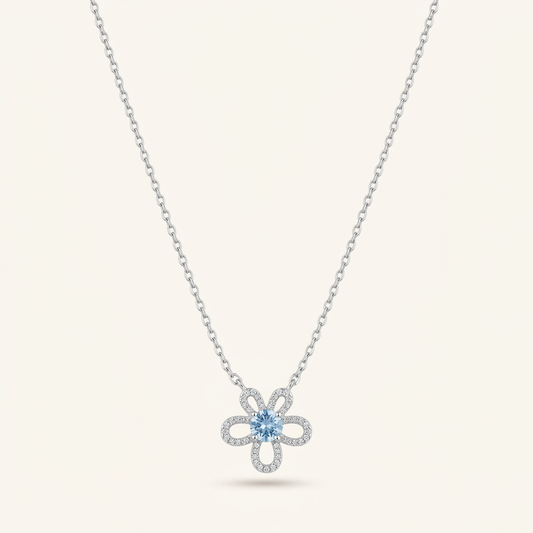 Blooming Light Multi-Gem Flower Necklace