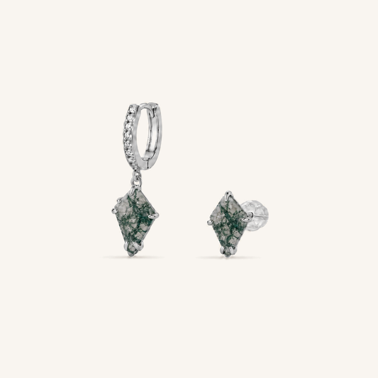 HEART OF LAND Mismatched Kite Drop Earrings S925 Sterling Silver