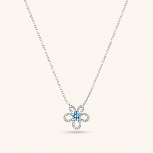 Blooming Light Multi-Gem Flower Necklace