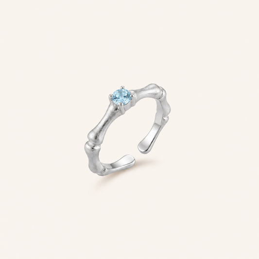 Quiet Strength Gemstone Open Ring