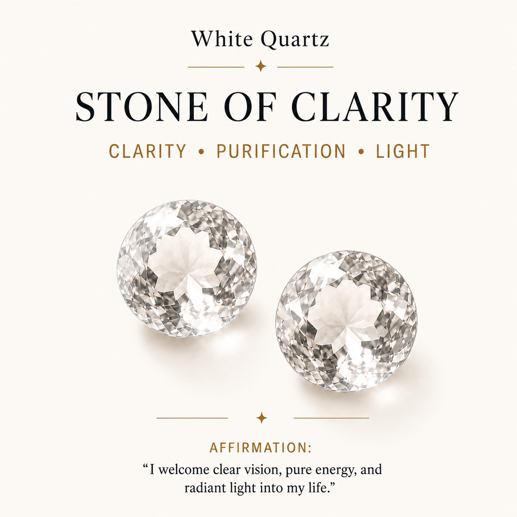 April Clear Quartz Birthstone Eye Necklace