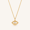 June Moonstone Birthstone Eye Necklace