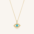 December Turquoise Birthstone Eye Necklace