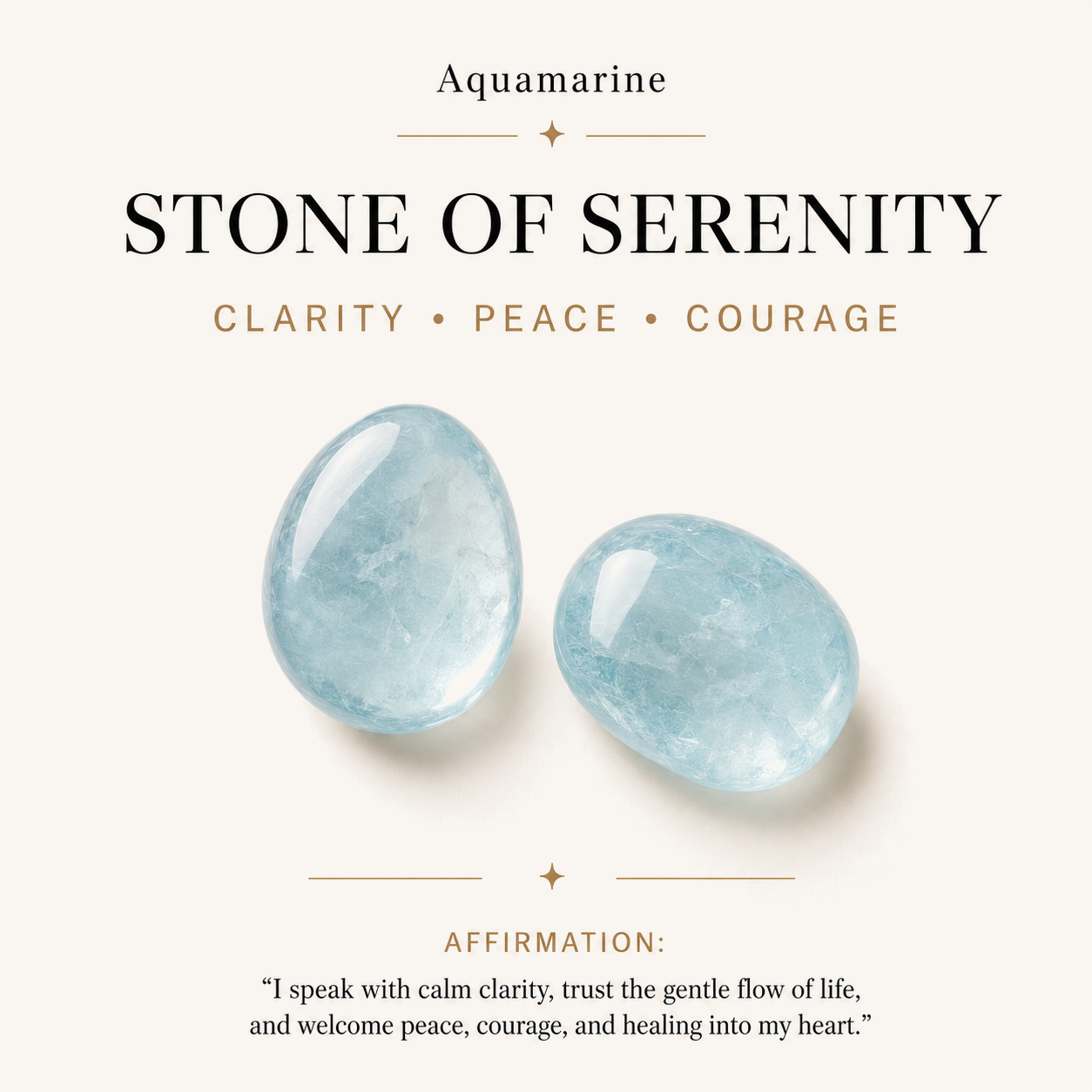 HEART OF LAND Serene Horizon - Aquamarine March Birthday Tree