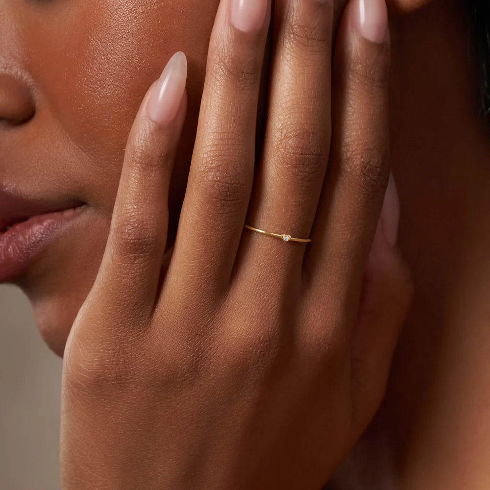 Pisces Grounded in Compassion Diamond Heart Ring