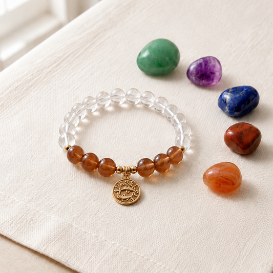 Pisces Zodiac Crystal Bracelet