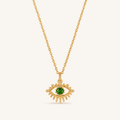 May Diopside Birthstone Eye Necklace