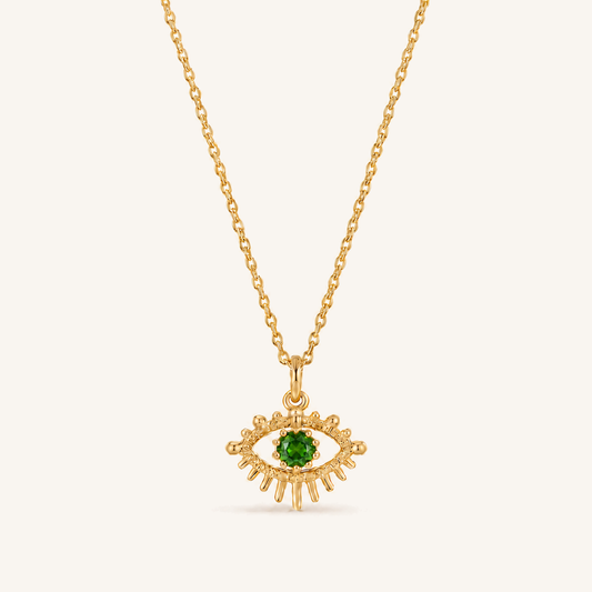 HEART OF LAND May Diopside Birthstone Eye Necklace
