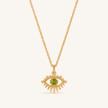 August Peridot Birthstone Eye Necklace