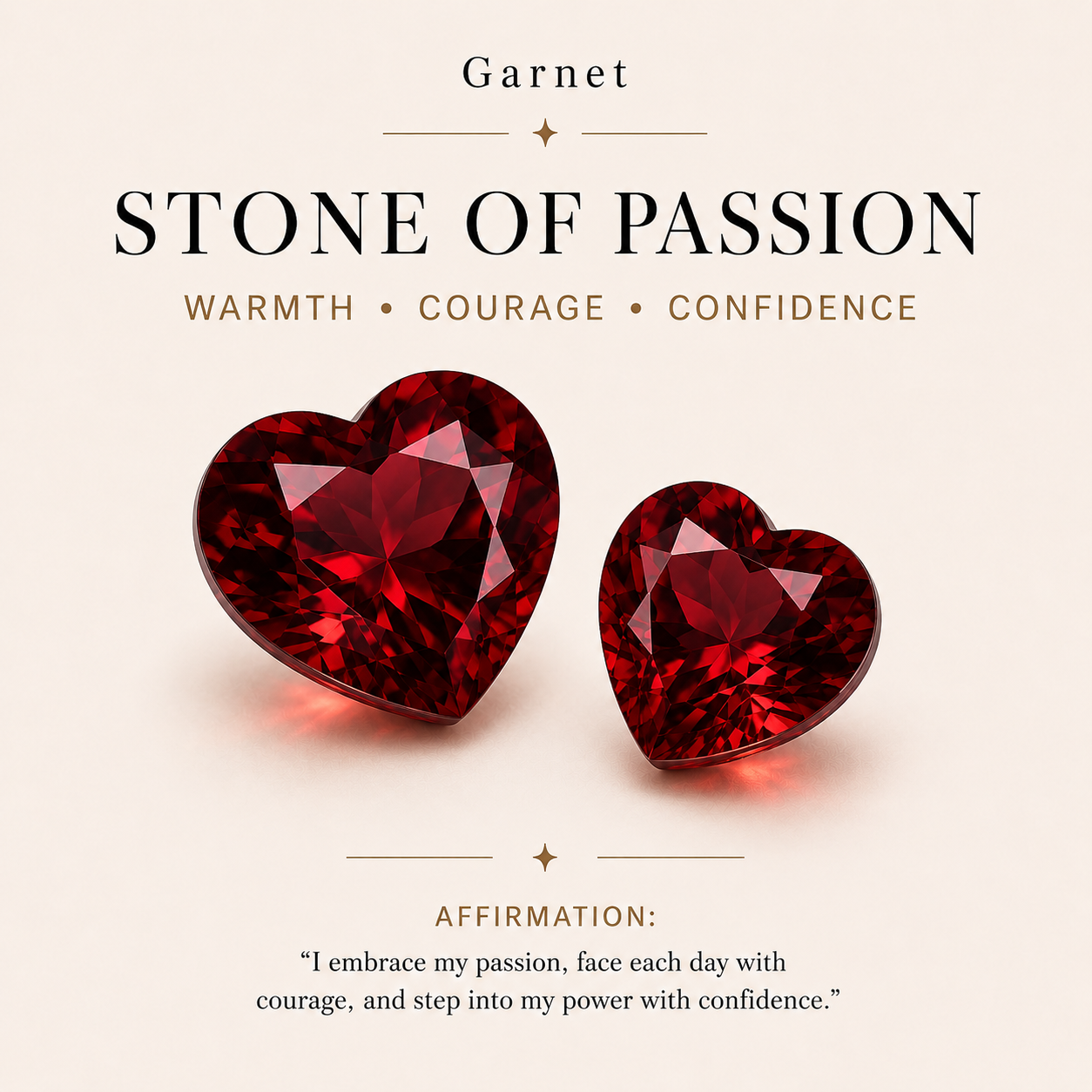 HEART OF LAND Natural Gemstone Double Heart Open Ring in 18K Gold-Plated S925 Sterling Silver – Two Hearts