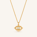 October Opal Birthstone Eye Necklace