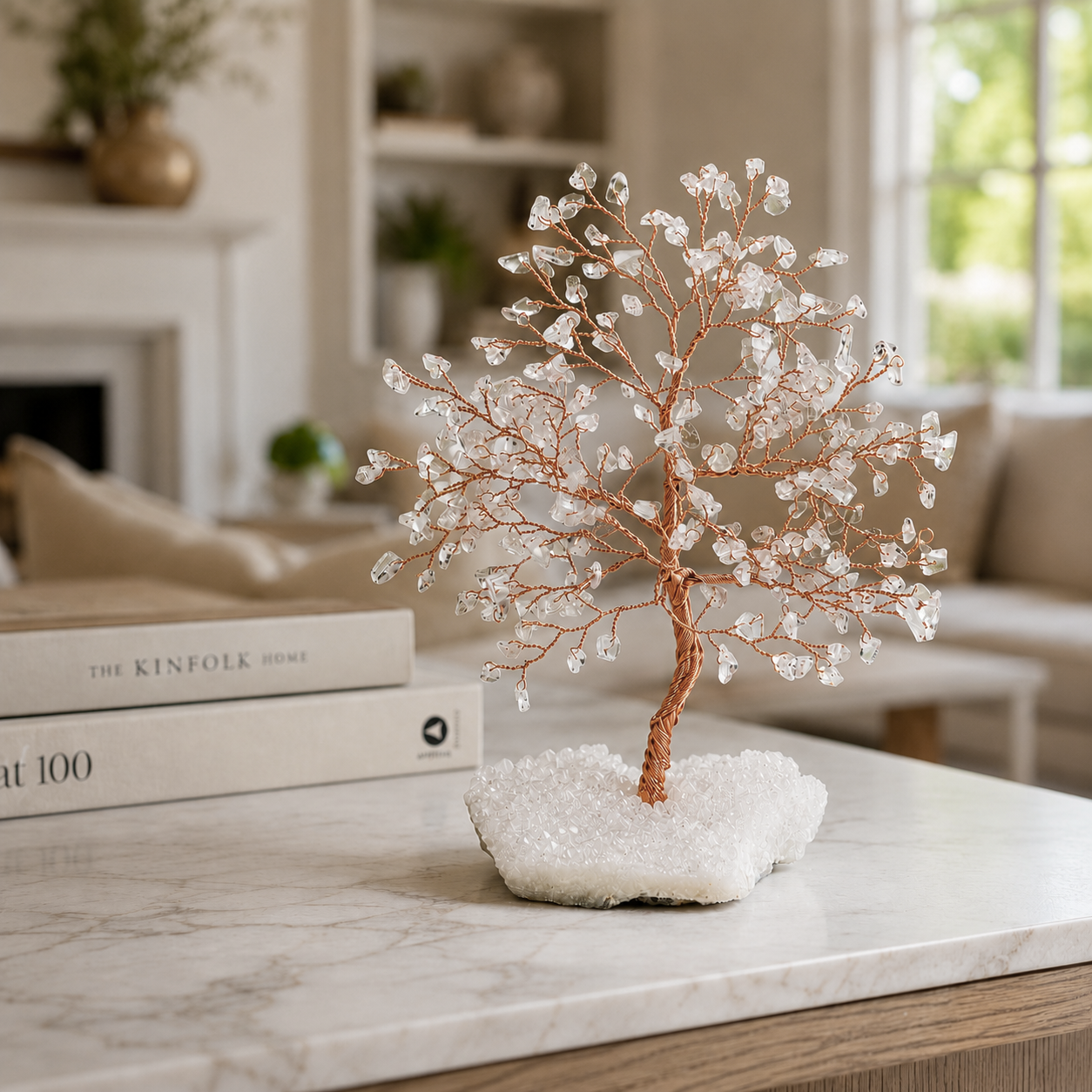 HEART OF LAND Clear Intention - Clear Quartz April Birthday Tree