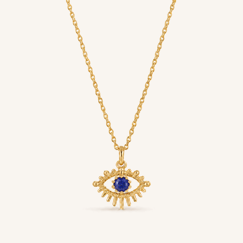 September Lapis Lazuli Birthstone Eye Necklace