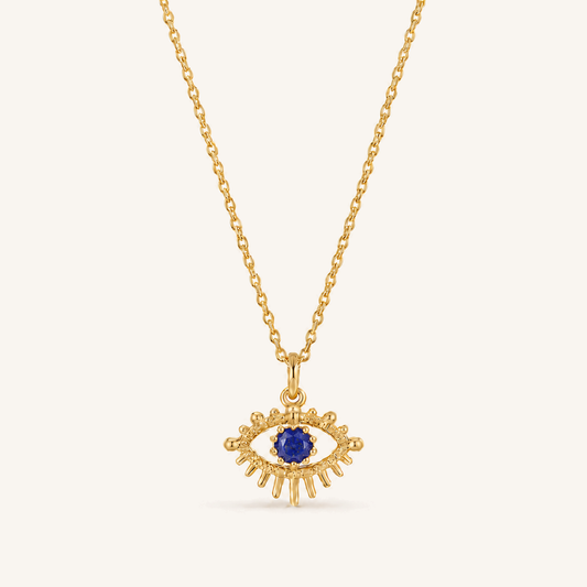 HEART OF LAND September Lapis Lazuli Birthstone Eye Necklace