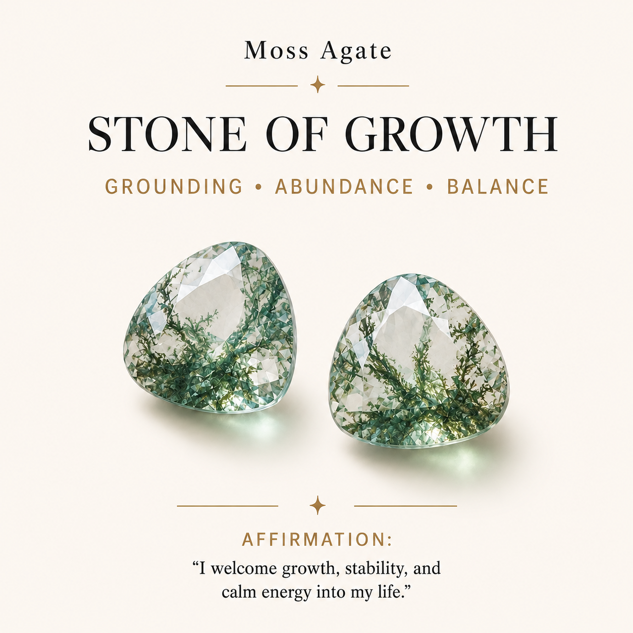 HEART OF LAND Natural Moss Agate Mismatched Earrings in S925 Sterling Silver – Verdant Path