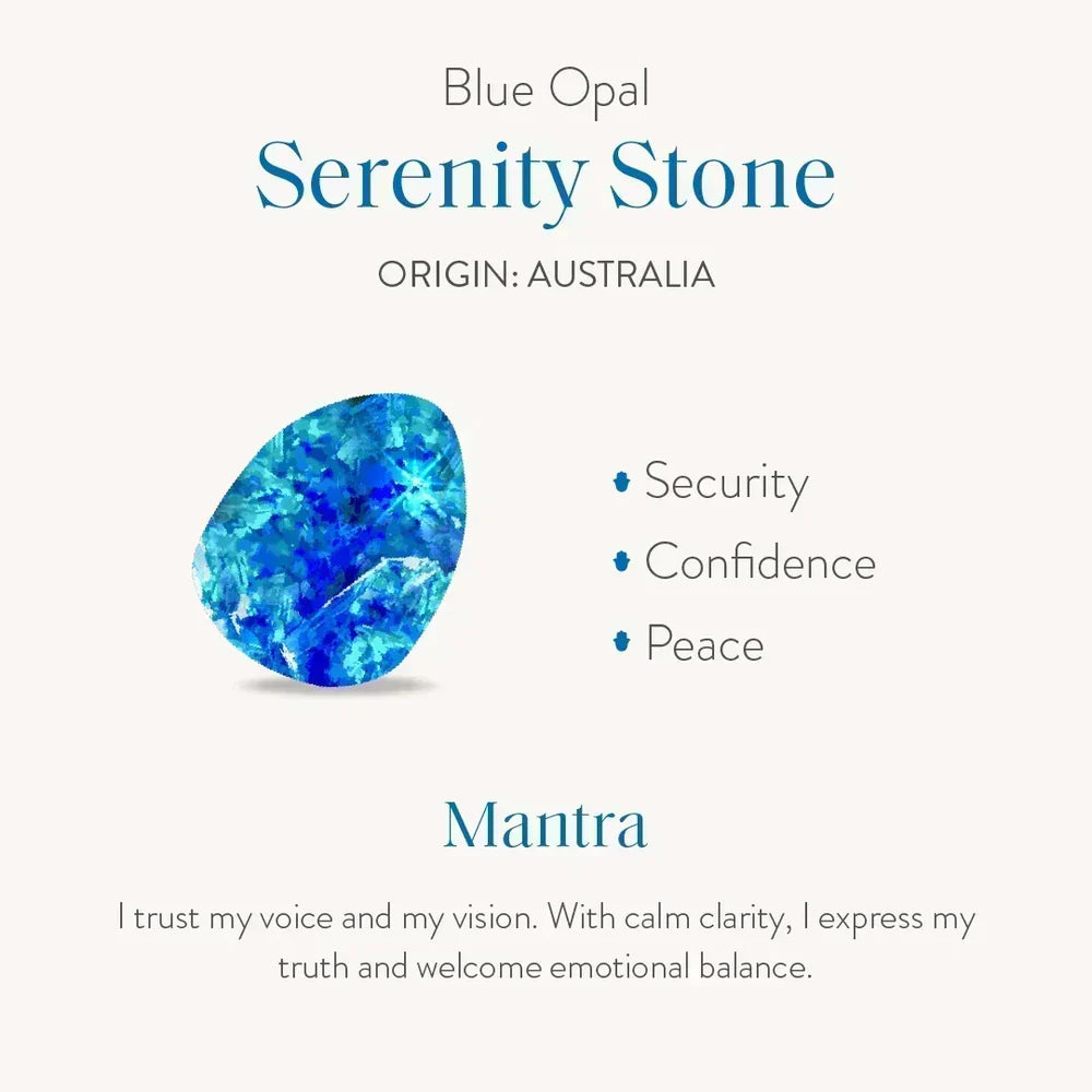 Cancer Confident Soul Lab Blue Opal Heart Gold Necklace