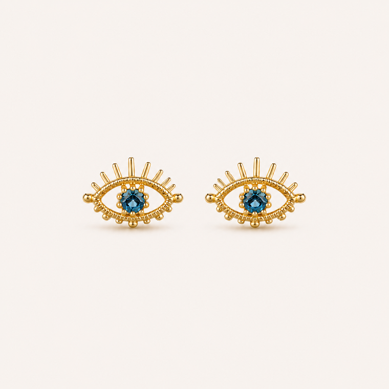 Calm Light Gemstone Stud Earrings