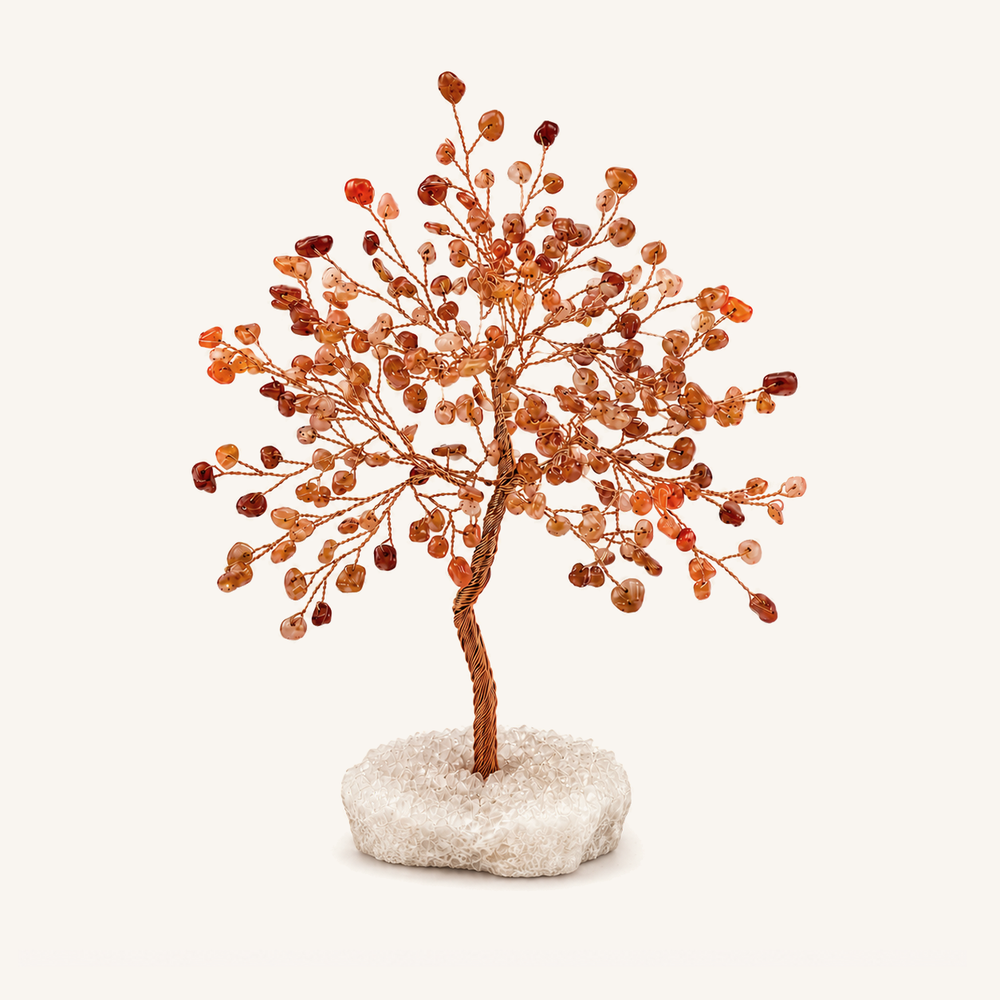HEART OF LAND Steady Flame - Red Agate July Birthday Tree