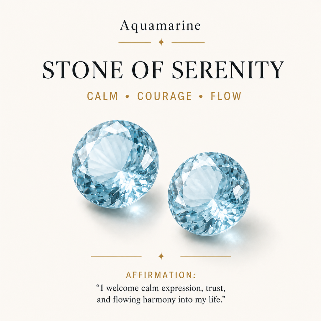 March Aquamarine Birthstone Eye Necklace