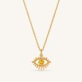 November Citrine Birthstone Eye Necklace