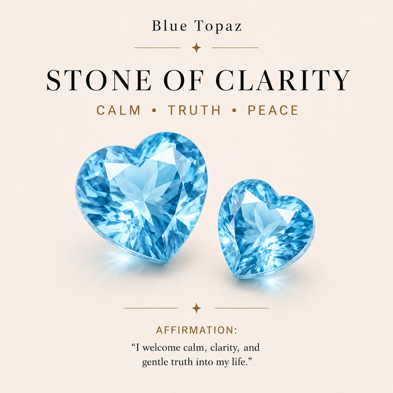 HEART OF LAND Natural Gemstone Double Heart Open Ring in 18K Gold-Plated S925 Sterling Silver – Two Hearts