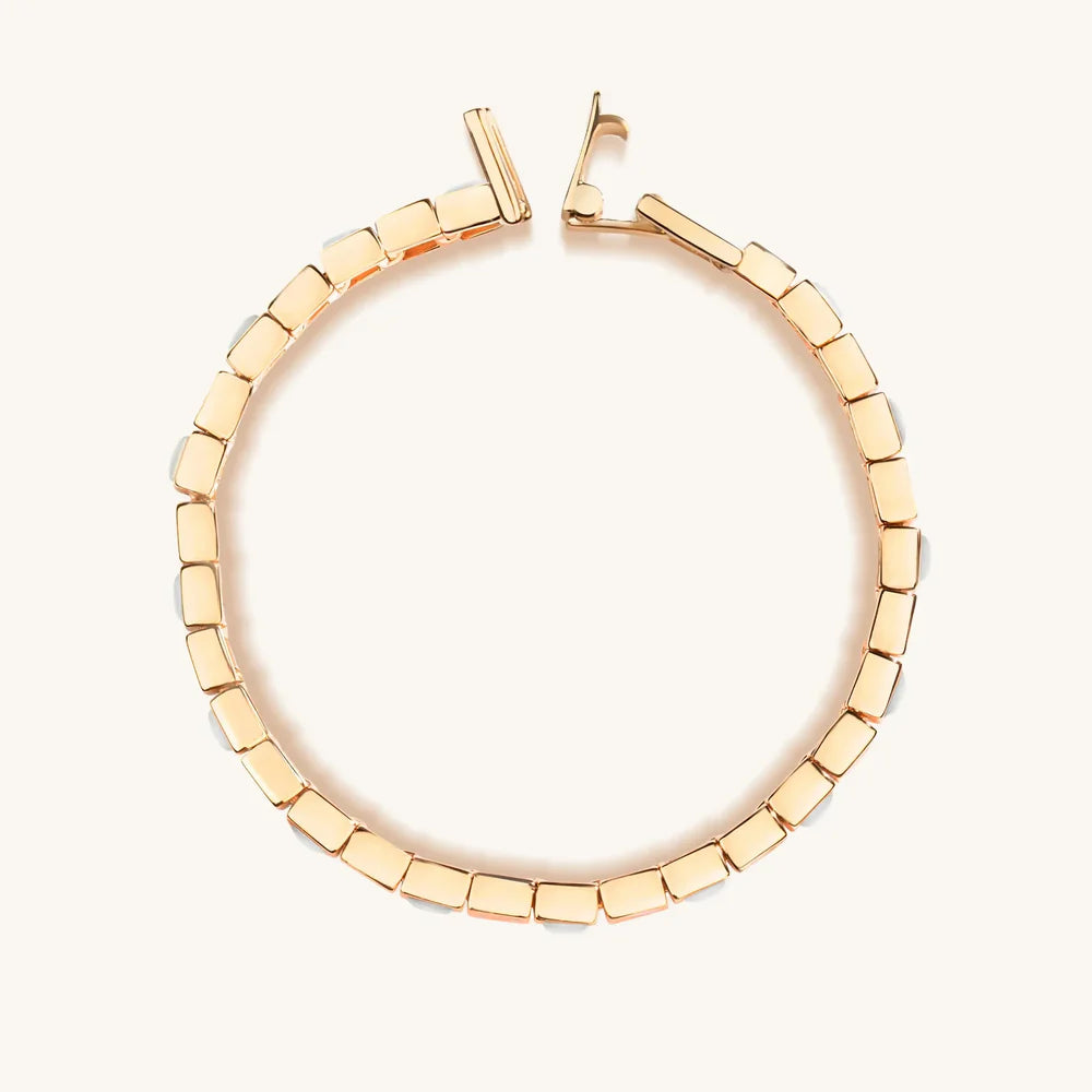 Taurus Cheerful Outlook - Multi Color Enamel Mother of Pearl Bracelet Small