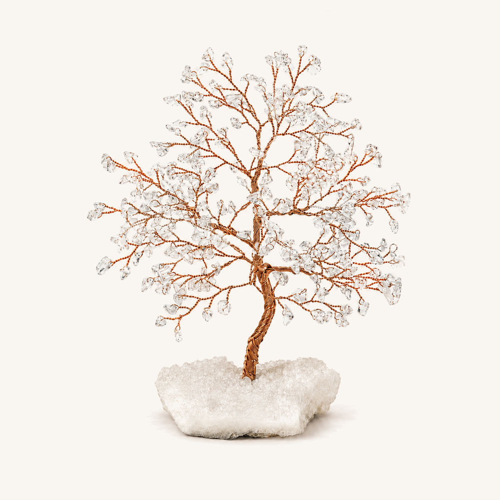 HEART OF LAND Clear Intention - Clear Quartz April Birthday Tree