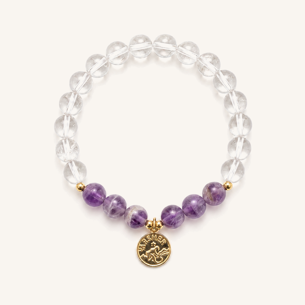 HEART OF LAND Aquarius Zodiac Crystal Bracelet