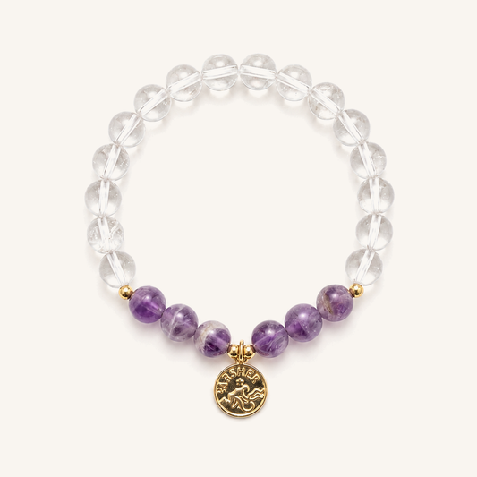 Aquarius Zodiac Crystal Bracelet