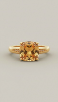 Golden Sand Citrine Birthstone Ring