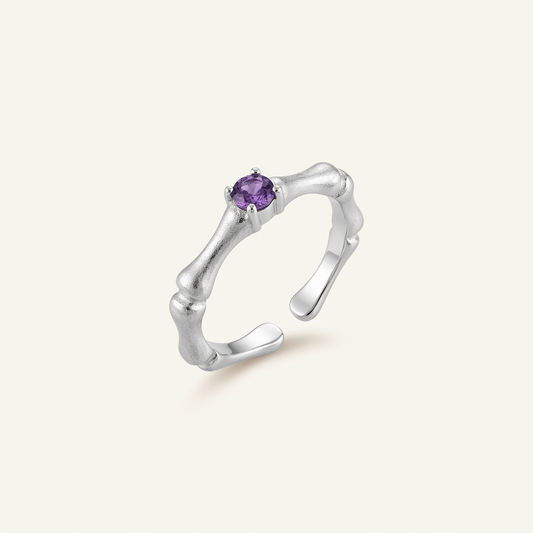 Quiet Strength Gemstone Open Ring