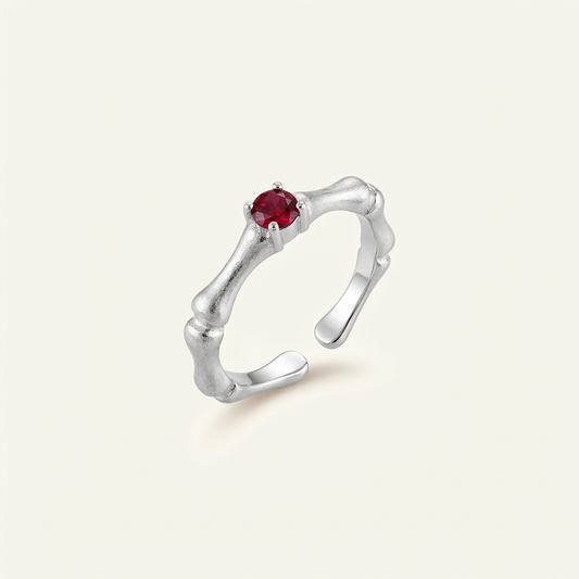 Quiet Strength Gemstone Open Ring