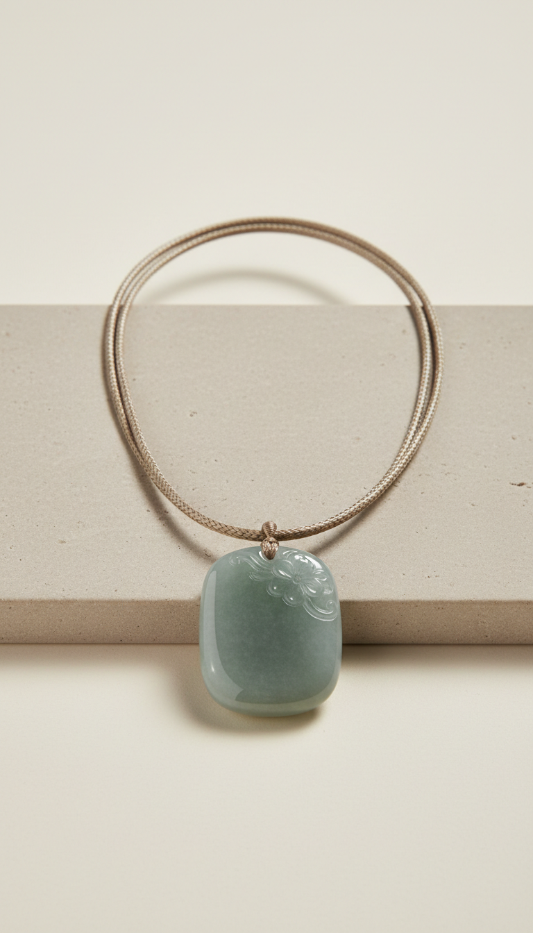 Celadon Green Jade Pendant Necklace
