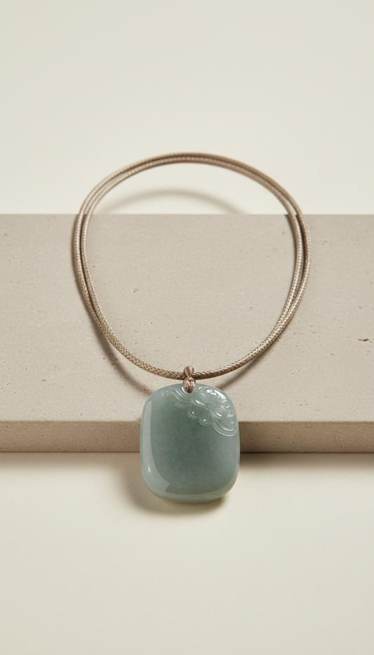 HEART OF LAND Celadon Green Jade Pendant Necklace