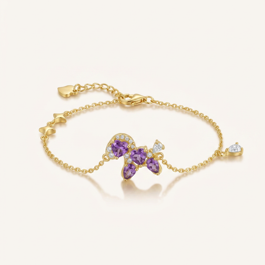 Blooming Energy Peridot & Amethyst Bracelet
