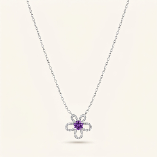 Blooming Light Multi-Gem Flower Necklace