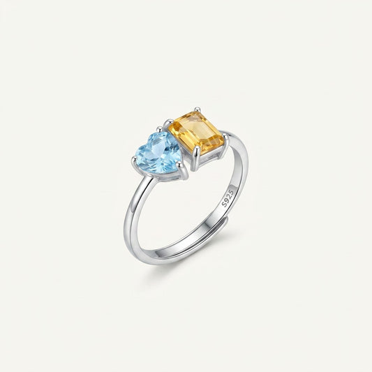 Personalized Birthstone Ring in Sterling Silver
