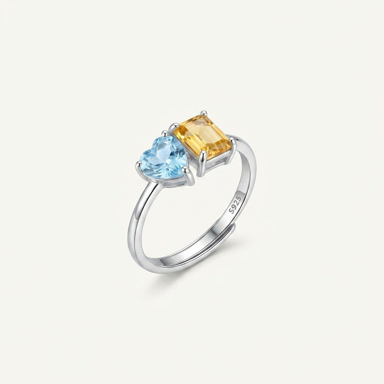 Personalized Birthstone Ring in Sterling Silver
