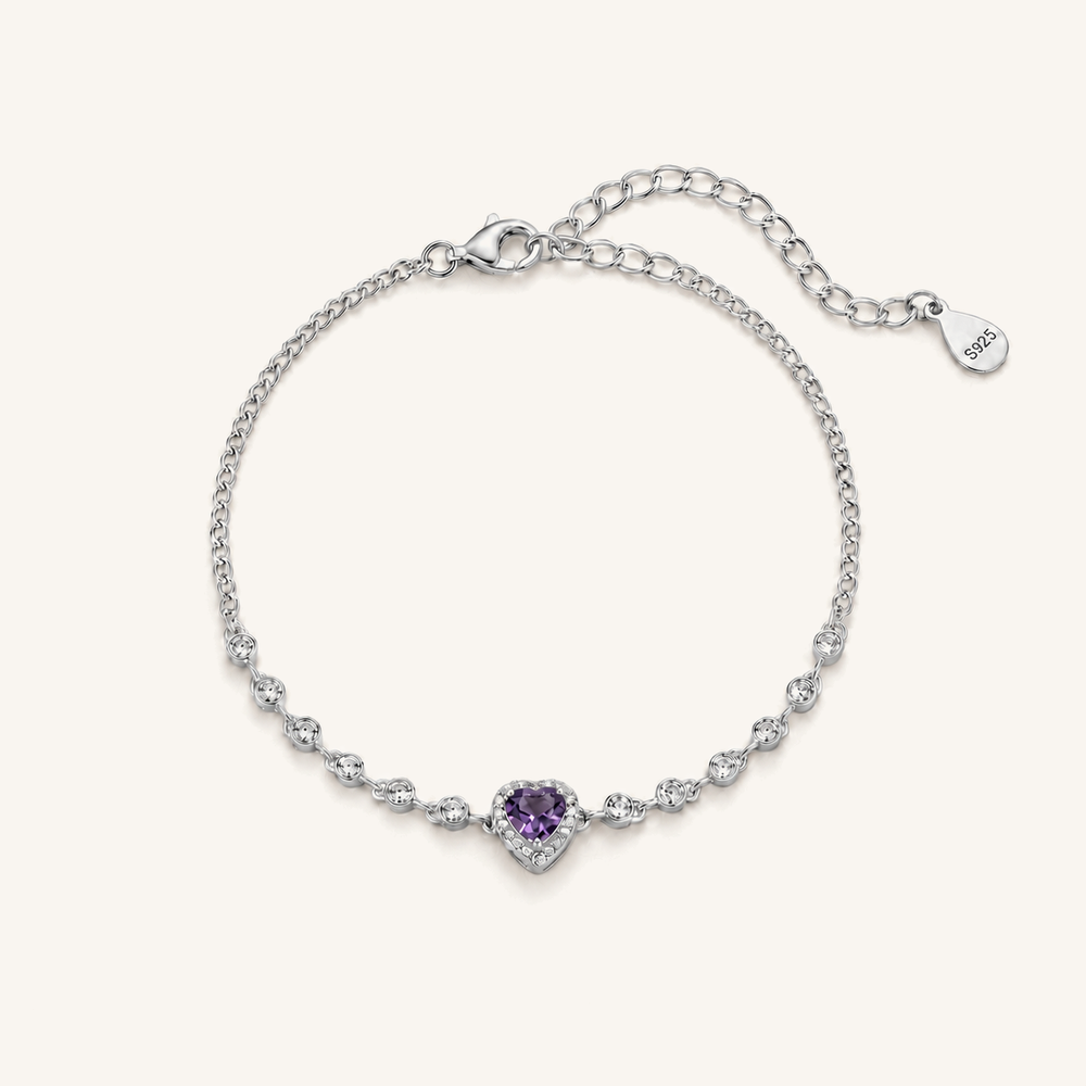 HEART OF LAND Heart Accent Bracelet Amethyst