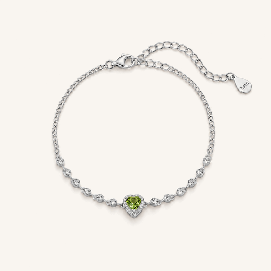 HEART OF LAND Heart Accent Bracelet Peridot