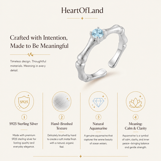 Quiet Strength Gemstone Open Ring